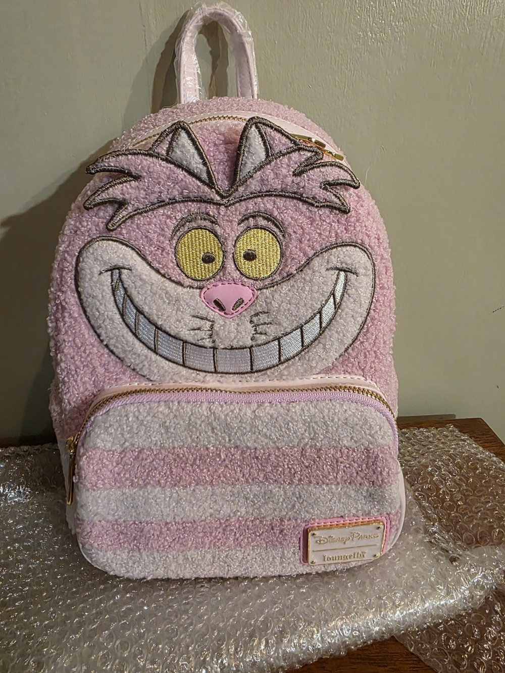 Disney Pink Cheshire Cat Kids Mini Backpack with Headband - Picture 2 of 8